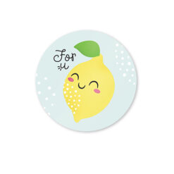Sluitstickers Rond Voor Jou // Citroen Kawaii 10 Stuks