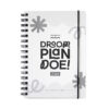 Droom, Plan & Doe // Jaaragenda 2026 A5 Zwart Wit // Doelen Agenda Met Ringband
