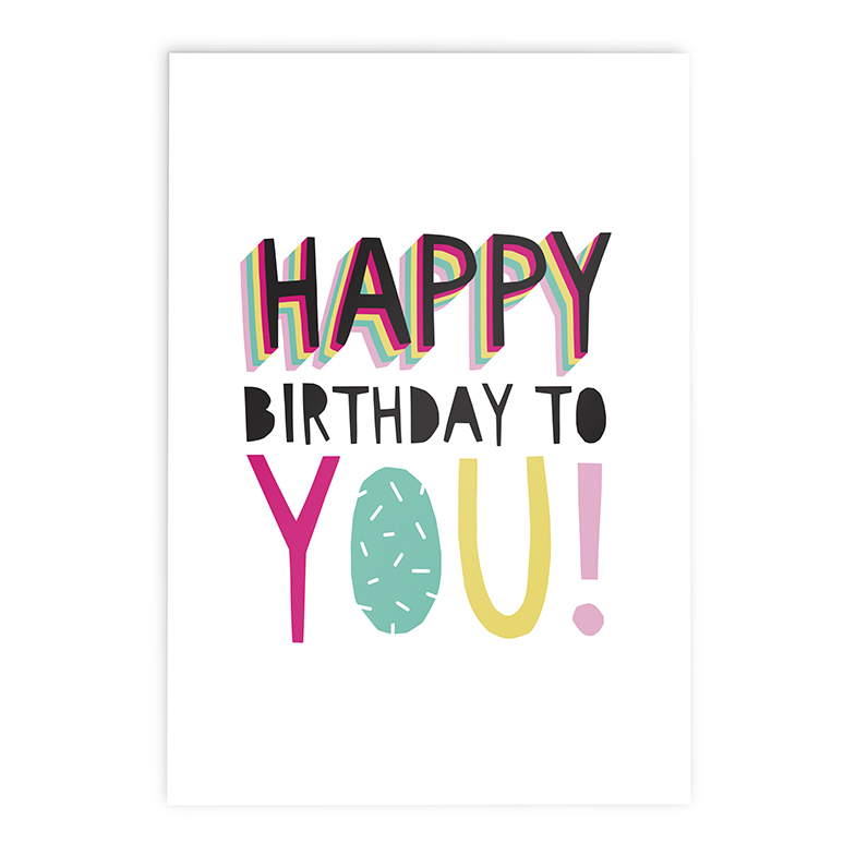 Verjaardagskaart Regenboog // Happy Birthday To You