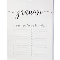 Alternative view of Verjaardagskalender Zwart Wit // Minimalistisch Quotes