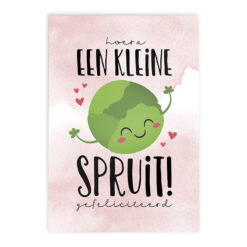 Felicitatie Kaart Geboorte Meisje // Hoera Een Kleine Spruit