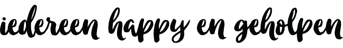 Iedereen happy en geholpen